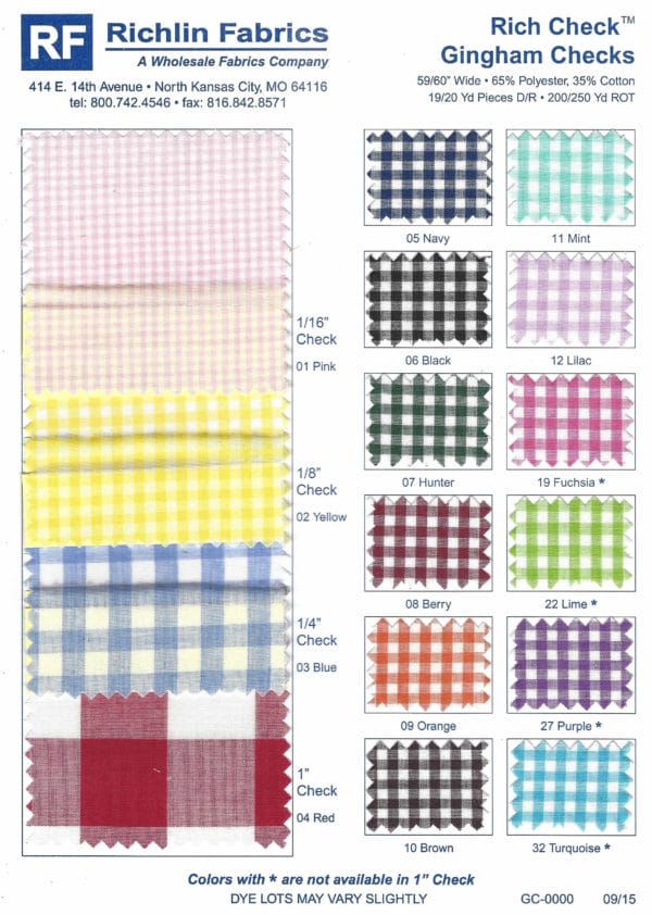 RichCheck™ Gingham Check