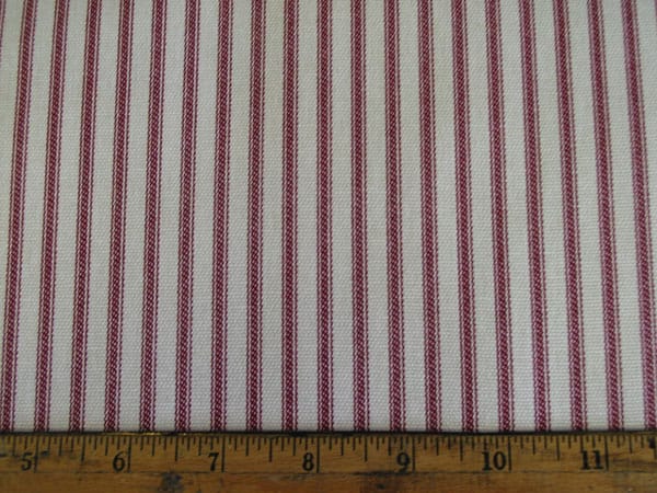 Red Duck Ticking Fabric