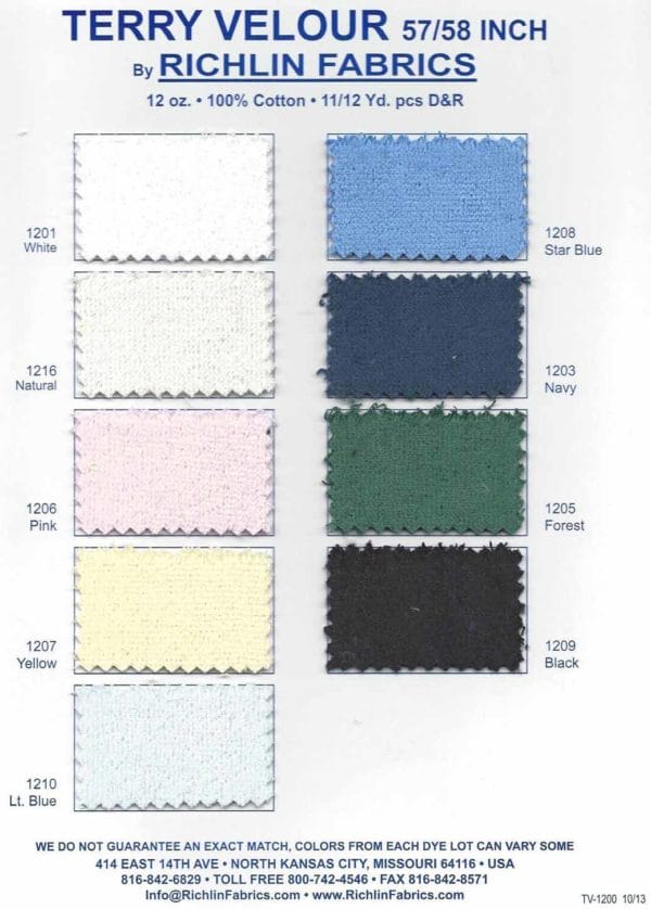 12 oz Comfort Terry™ Velour