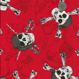 45" Cotton Pirates Skull & Crossbones *Limited Stock*