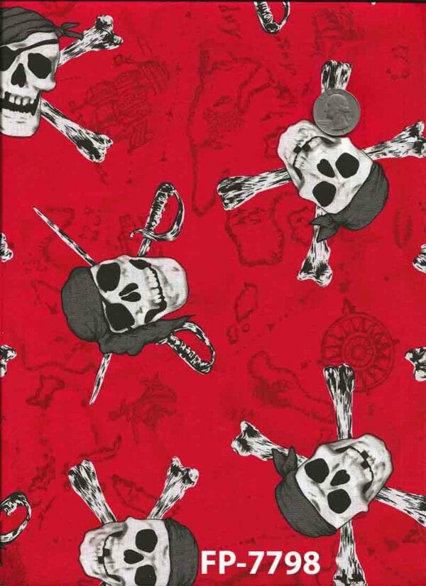 45" Cotton Pirates Skull & Crossbones *Limited Stock*