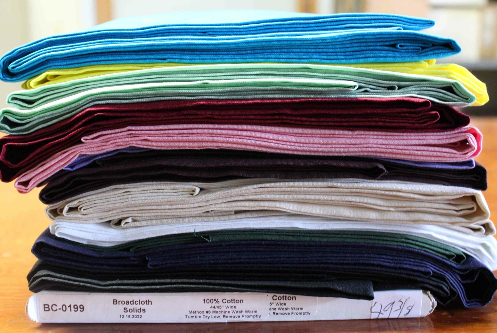 Flat Fold Bundle 45" Cotton Broadcloth Richlin Fabrics