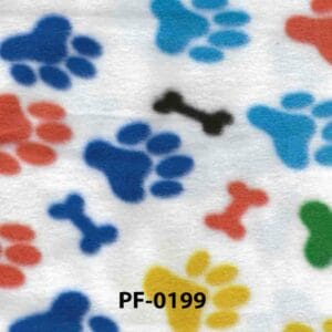 60" Fleece Paws & Bones